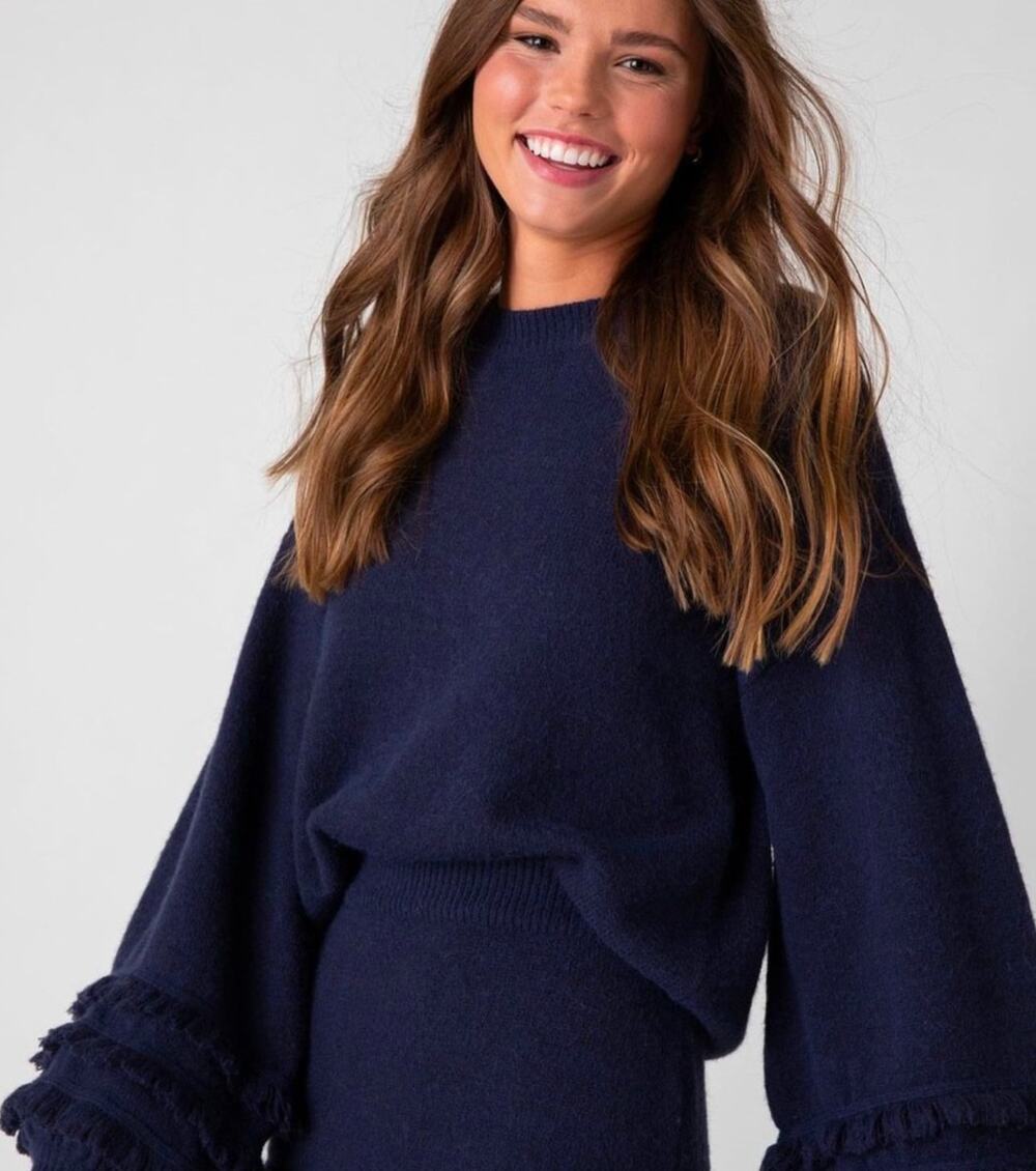 Cake For Dinner Verbena Sweater Blue Size XXS
